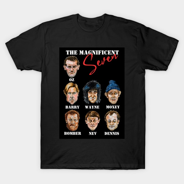 The Magnificent Seven (Auf Wiedersehen Pet character illustrations) T-Shirt by smadge